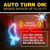 Bell + Howell Bionic Spotlight Deluxe Solar Powered Motion Activated 50% Brighter Outdoor Spotlight
