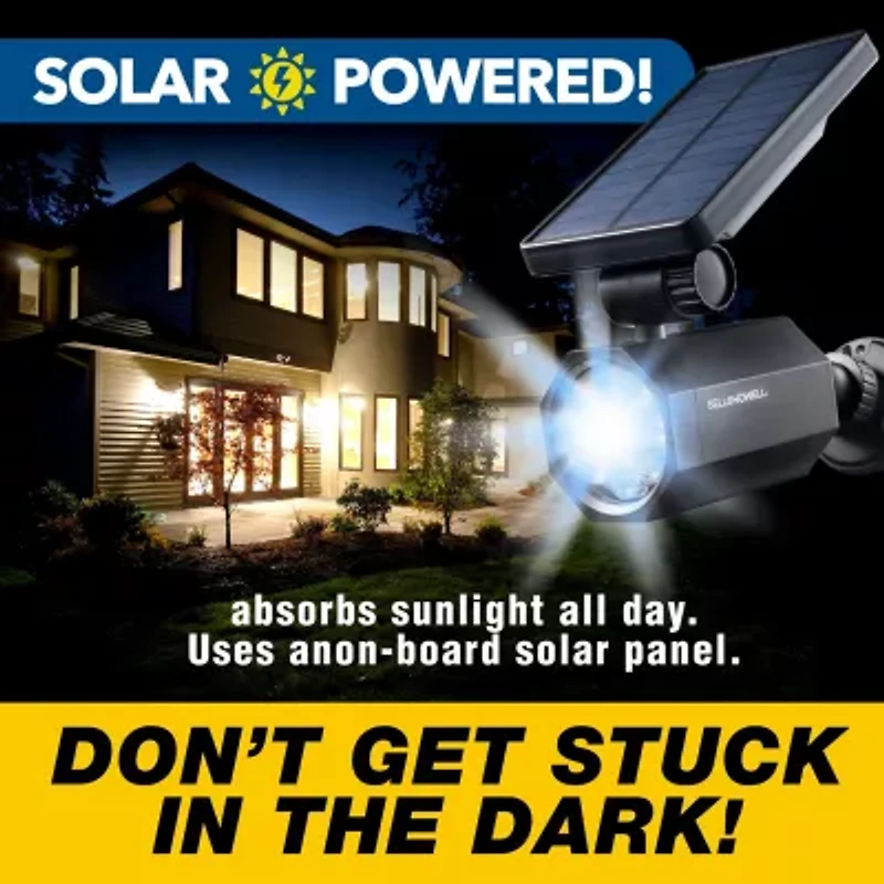 Bell + Howell Bionic Spotlight Deluxe Solar Powered Motion Activated 50% Brighter Outdoor Spotlight