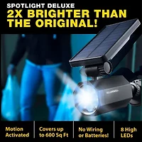 Bell + Howell Bionic Spotlight Deluxe Solar Powered Motion Activated 50% Brighter Outdoor Spotlight