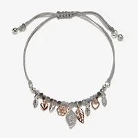 Bijoux Bar Delicates Two Tone Womens Charm Bracelet