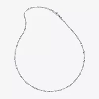 Silver Reflections Pure Over Brass 16-30" Chain Necklace