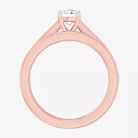 (G-H / Si1-Si2) Womens 1 1/2 CT. T.W. Lab Grown White Diamond 14K Gold Round Side Stone Bridal Set