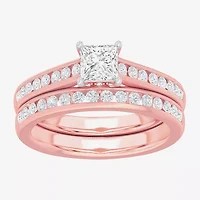 G-H / Si1-Si2) Womens / CT. T.W. Lab Grown White Diamond 14K Gold Side Stone Bridal Set