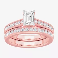 G-H / Si1-Si2) Womens / CT. T.W. Lab Grown White Diamond 14K Gold Side Stone Bridal Set