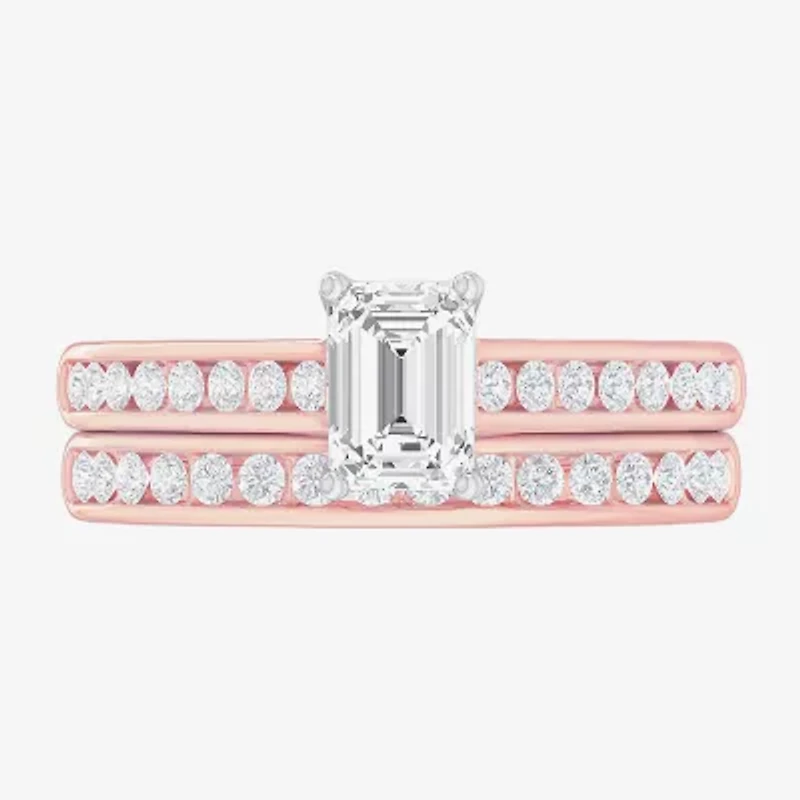 G-H / Si1-Si2) Womens / CT. T.W. Lab Grown White Diamond 14K Gold Side Stone Bridal Set