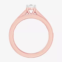 (G-H / Si1-Si2) Womens 1 1/2 CT. T.W. Lab Grown White Diamond 14K Gold Oval Side Stone Bridal Set