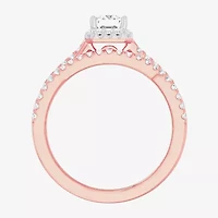 G-H / Si1-Si2) Womens / CT. T.W. Lab Grown White Diamond 14K Gold Side Stone Halo Bridal Set