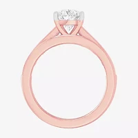 (G-H / Si1-Si2) Womens 3 CT. T.W. Lab Grown White Diamond 14K Gold Oval Side Stone Bridal Set