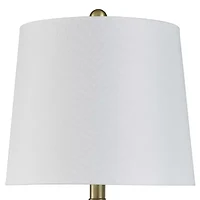 Stylecraft Christy Golden Copper With Brussels White Shade Ceramic Table Lamp