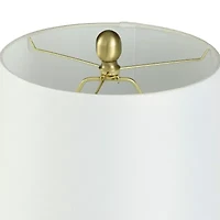 Stylecraft Christy Golden Copper With Brussels White Shade Ceramic Table Lamp