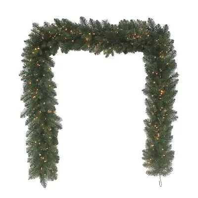 Kurt Adler 9-Foot Battery Operated Warm White Fir Pre-Lit Christmas Indoor Garland