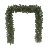 Kurt Adler 9-Foot Battery Operated Warm White Fir Pre-Lit Christmas Indoor Garland