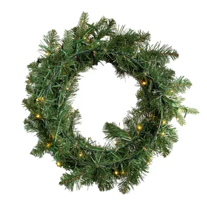 Kurt Adler 18 Inch Battery-Operated White Led Fir Pre-Lit Swag