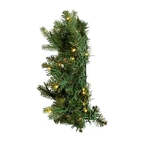 Kurt Adler 18 Inch Battery-Operated White Led Fir Pre-Lit Swag