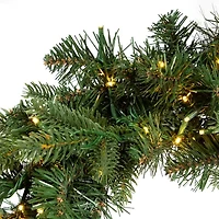 Kurt Adler 18 Inch Battery-Operated White Led Fir Pre-Lit Swag