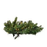 Kurt Adler 18 Inch Battery-Operated White Led Fir Pre-Lit Swag