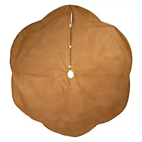 Kurt Adler 60in Gold Velvet And Glitter Indoor Tree Skirt