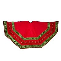 Kurt Adler 72in Red And Green Border Indoor Tree Skirt