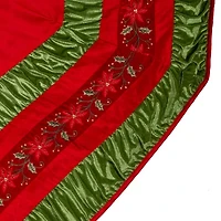 Kurt Adler 72in Red And Green Border Indoor Tree Skirt