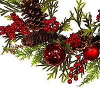 Kurt Adler 24 Inch Unlit Green Rattan Wreath