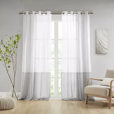 Croscill Romo Grommet Top Sheer Single Curtain Panel