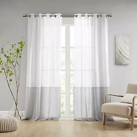 Croscill Romo Grommet Top Sheer Single Curtain Panel