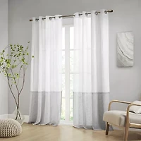 Croscill Romo Grommet Top Sheer Single Curtain Panel