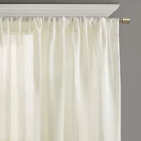 Croscill Cornelli Embroidery Rod Pocket Sheer Single Curtain Panel