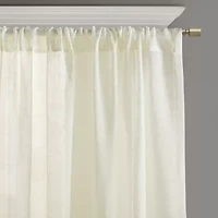 Croscill Cornelli Embroidery Rod Pocket Sheer Single Curtain Panel