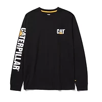 CAT Trademark Banner Mens Crew Neck Long Sleeve T-Shirt