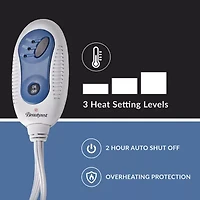 Beautyrest Heated Automatic Shut Off Washable Lightweight Throw