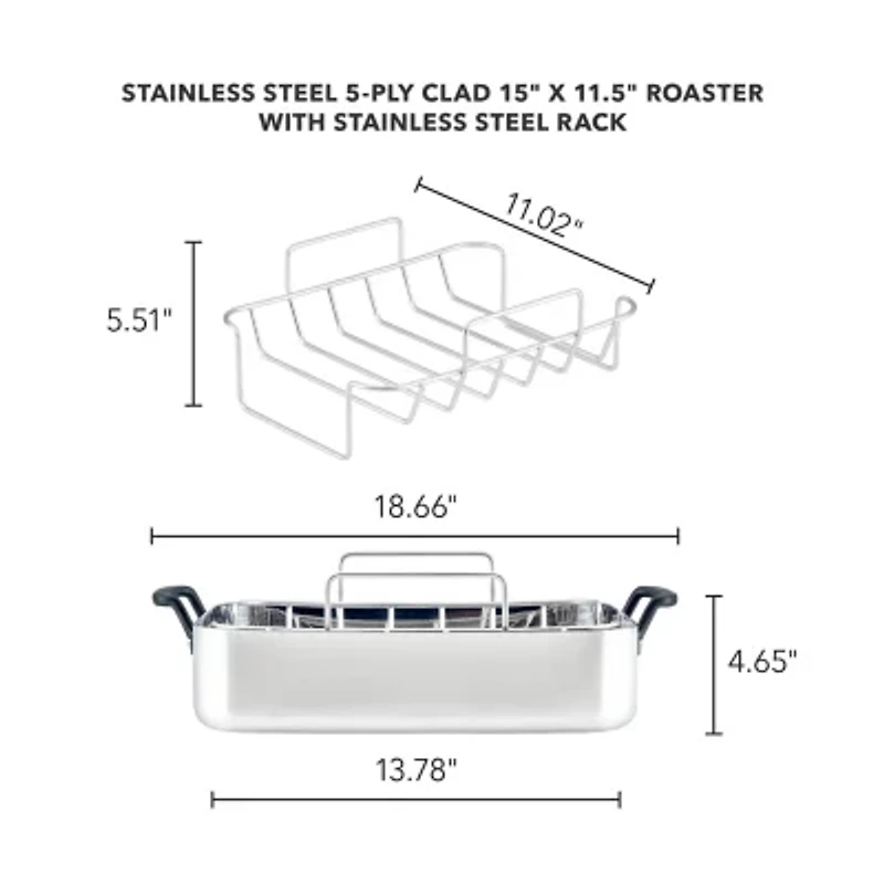 KitchenAid 5-Ply Clad Stainless Steel Roasting Rack
