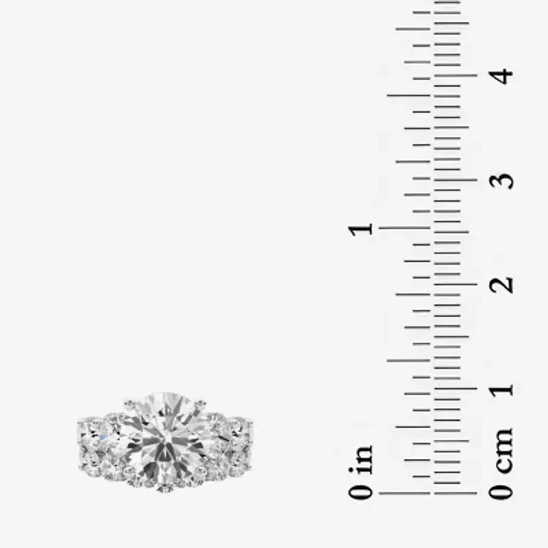 Grown Gorgeous (F, Vs2) Womens 4 7/8 Ct. T.W. Lab White Diamond 14K Gold or Platinum Round Side Stone 5-Stone Engagement Ring