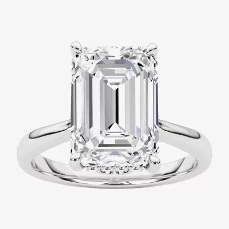 F, Vs2 Womens 3 1/2 CT. T.W Lab Grown White Diamond 14K Gold Solitaire Engagement Ring