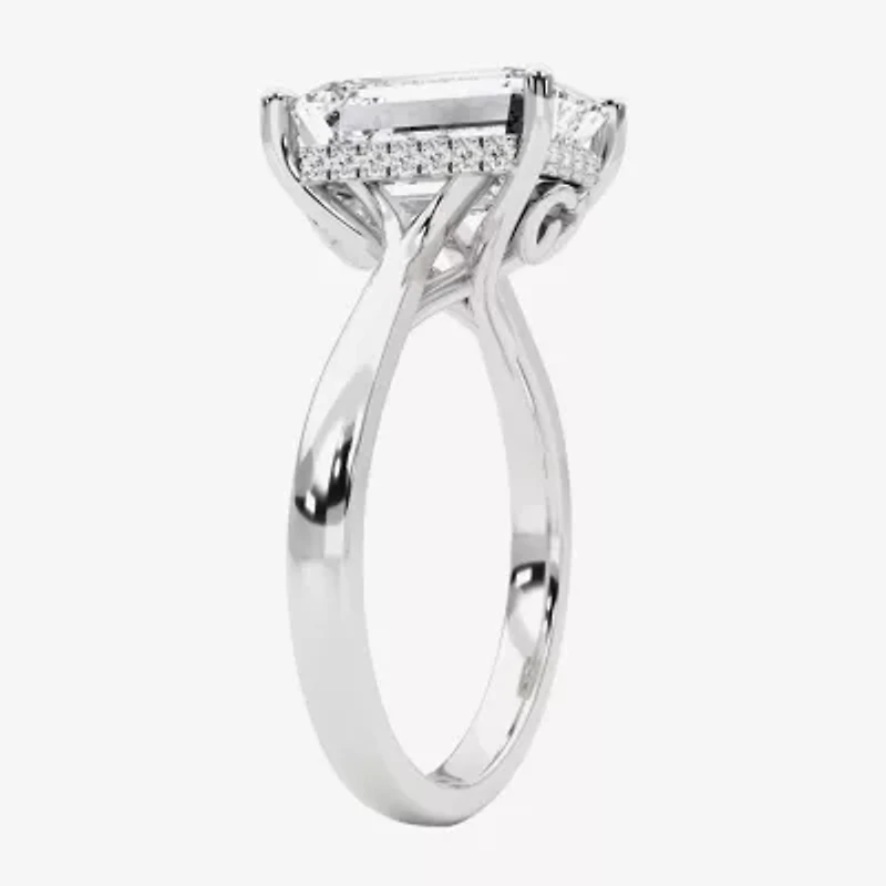 F, Vs2 Womens 3 1/2 CT. T.W Lab Grown White Diamond 14K Gold Solitaire Engagement Ring