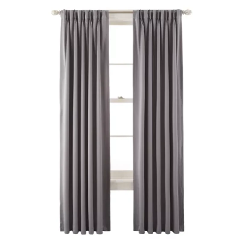 JCPenney Home Kathryn Pinch Pleat Energy Saving Light-Filtering Single Curtain Panel