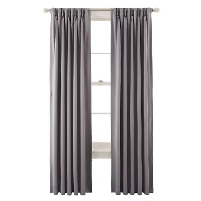 JCPenney Home Kathryn Pinch Pleat Energy Saving Light-Filtering Single Curtain Panel