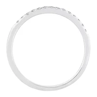 Womens Diamond Accent Natural White 10K Gold Wedding Band