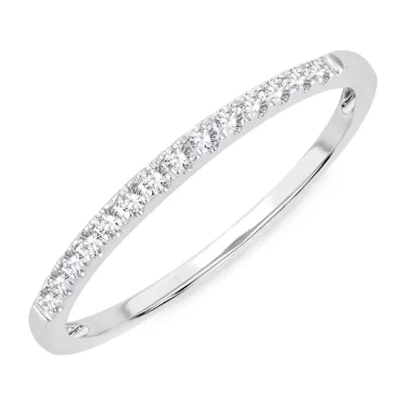 Womens Diamond Accent Natural White 10K Gold Wedding Band