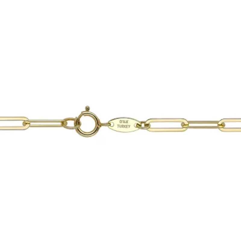 Womens 20 - 24 Inch 14K Gold Link Necklace Paperclip