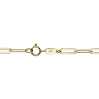 Womens 20 - 24 Inch 14K Gold Link Necklace Paperclip
