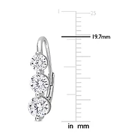 Womens / CT. T.W. Lab Created White Moissanite Sterling Silver Drop Earrings