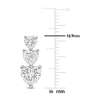 Womens 3 1/2 CT. T.W Lab Created White Moissanite Sterling Silver Drop Earrings