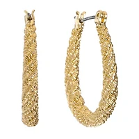 Monet Jewelry Gold Tone Oval Womens 26mm Hypoallergenic Hoop Earrings