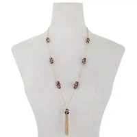 Monet Jewelry Womens Multi Color 31 Inch Pendant Necklace