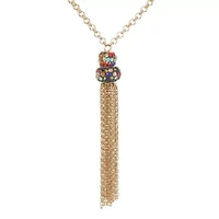 Monet Jewelry Womens Multi Color 31 Inch Pendant Necklace