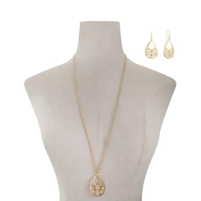 Mixit Womens White 2-pc. Jewelry Set