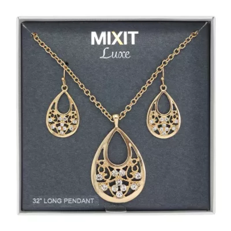 Mixit Womens White 2-pc. Jewelry Set