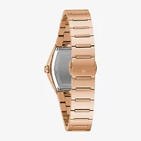 Bulova Modern Gemini Womens Diamond Accent Rose Goldtone Stainless Steel Bracelet Watch 97p158
