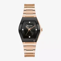 Bulova Modern Gemini Womens Diamond Accent Rose Goldtone Stainless Steel Bracelet Watch 97p158